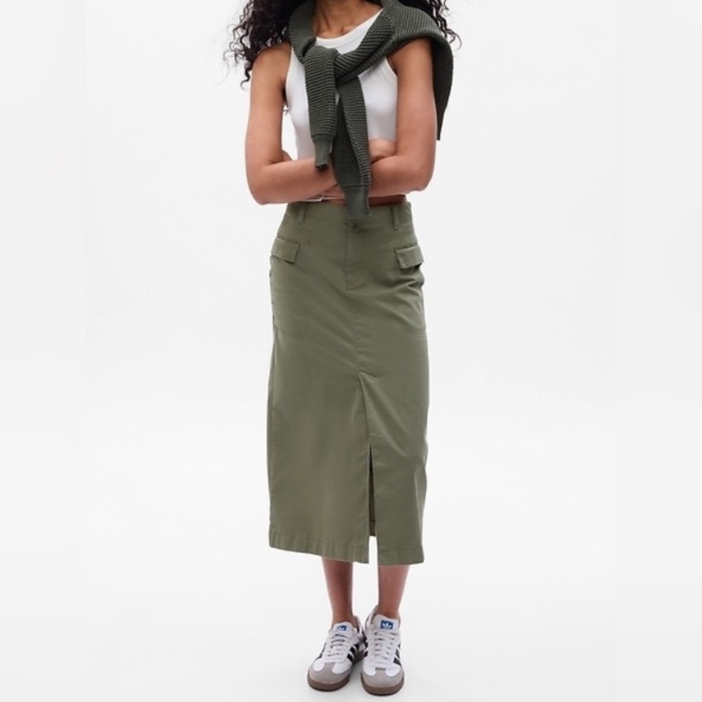Gap Utility Midi Skirt, size 29/8 Tall, Mesculen Green